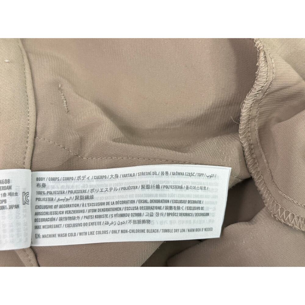 Abercrombie & Fitch Sloane Tailored Wide Leg Pants Cream Size 27/4R High Rise - Picture 8 of 12